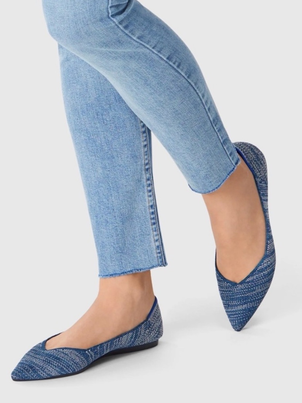 Rothy's The Point flats in Retired Indigo Heather Size 8.5